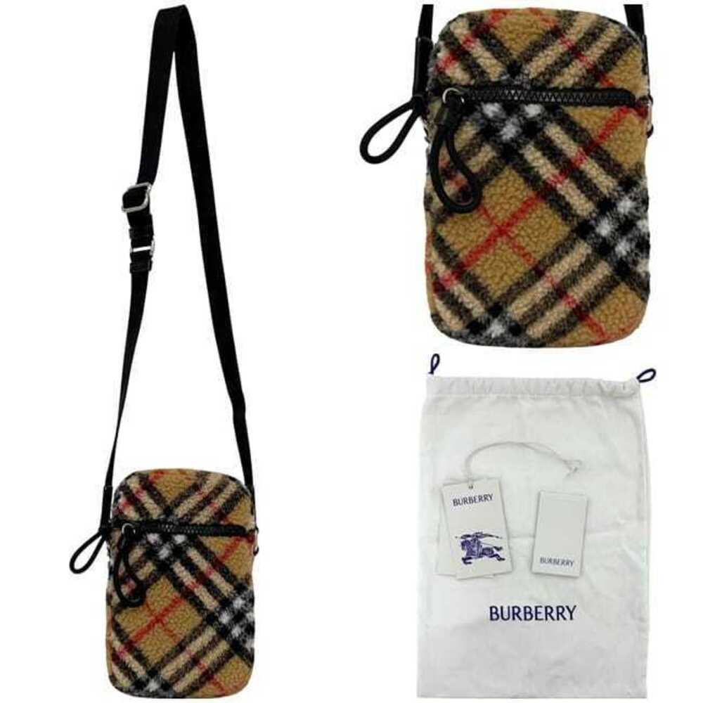 Burberry Shoulder Bag Vertical Beige Archive Wool Crossbody Fleece Zipper - Picture 2 of 10